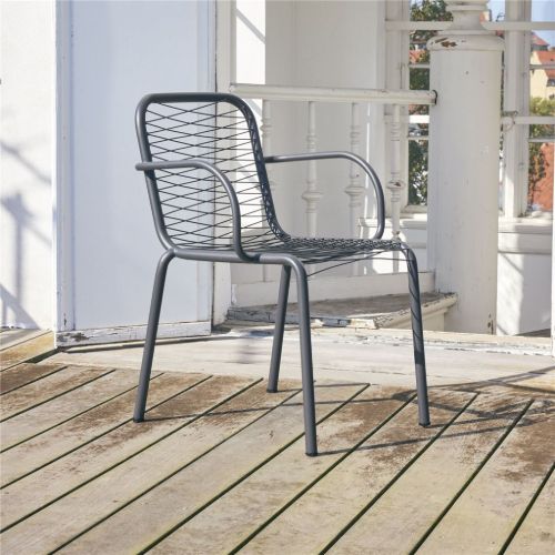 Mandalay Ivy Wire Gartenstuhl SH: 43,5 cm – Anthrazit