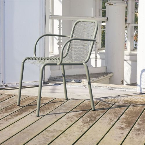 Mandalay Ivy Wire Gartenstuhl SH: 43,5 cm – Olivgrün 