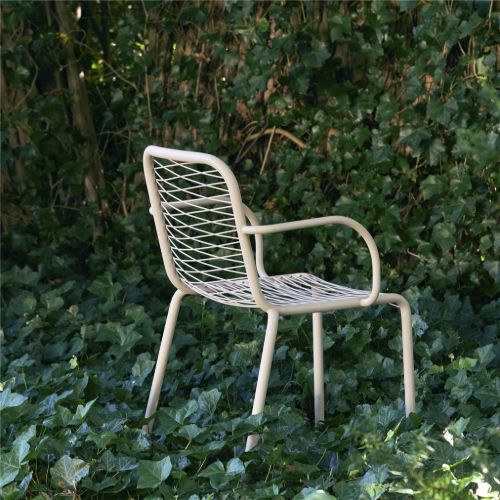 Mandalay Ivy Wire Gartenstuhl SH: 43,5 cm – Taupe 