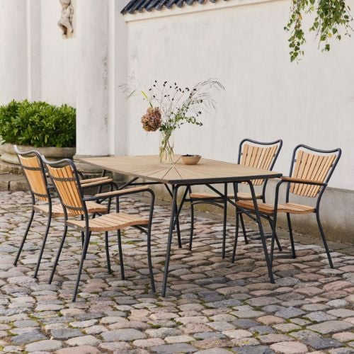 Mandalay Marguerit Gartentisch L: 144 cm – Anthrazit