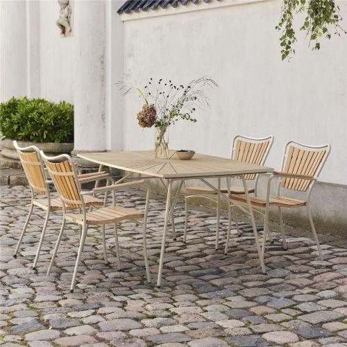 Mandalay Marguerit Gartentisch L: 144 cm - Teak/Taupe