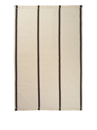 Ferm Living Calm Kelim Rug 200x300 cm - Off-white/Coffee