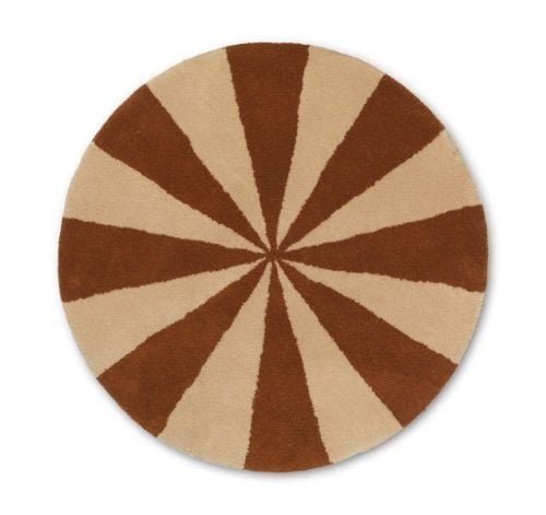 Ferm Living Arch Tufted Rug S Ø: 70 cm - Brick/Off-White