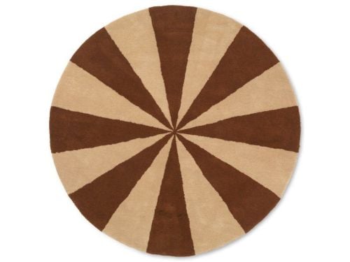 Ferm Living Arch Tufted Rug L Ø: 130 cm - Brick/Off-White