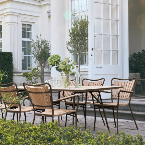 Mandalay Marguerit Gartentisch L: 200 cm - Teak/Mocca