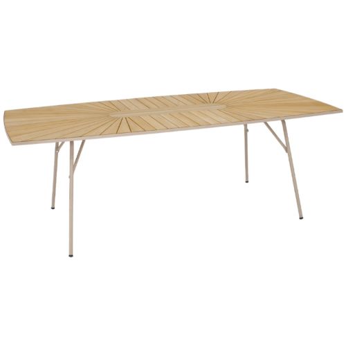 Mandalay Marguerit Havebord L: 200 cm - Teak/Taupe 
