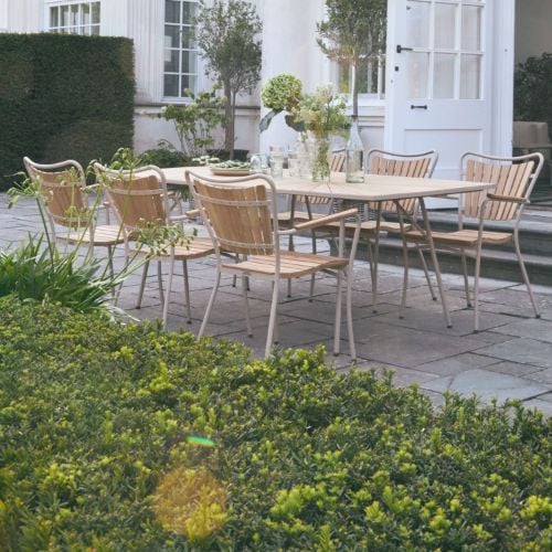 Mandalay Marguerit Gartentisch L: 200 cm - Teak/Taupe