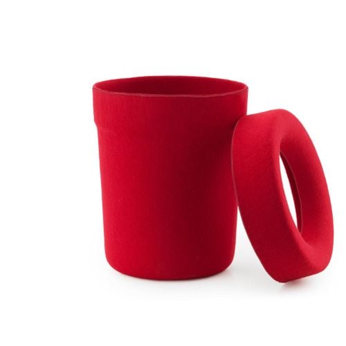 Normann Copenhagen Hide Büro-Abfalleimer - Hellrot
