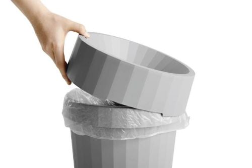HAY Shade Bin Papierkorb 14L 30x36,5 cm - Grau