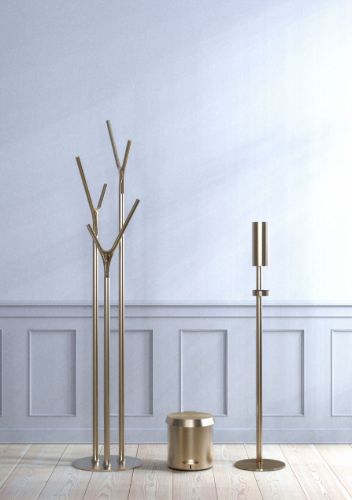 FROST Treteimer 250 Small 6L – Gebürstetes Gold