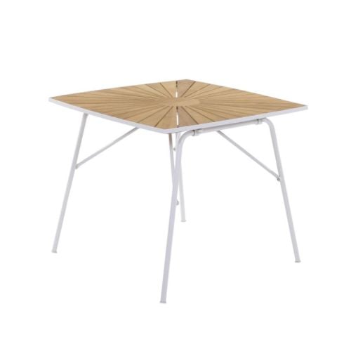 Mandalay Marguerit Havebord L: 83 cm - Teak/Hvid