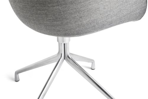 HAY AAC121 About a Chair Esszimmerstuhl gepolstert SH: 47,5 cm – Poliertes Aluminium/Remix 133