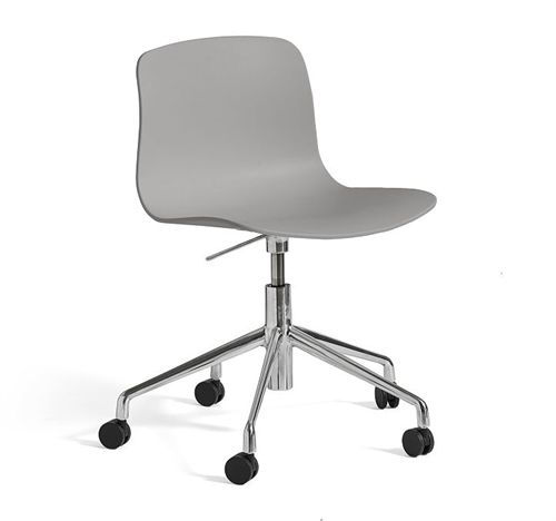 HAY AAC50 Kontorstol m/hjul  - Concrete Grey/Aluminium