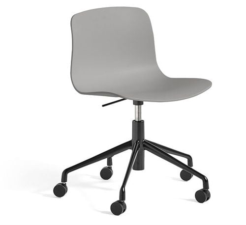 HAY AAC50 Kontorstol m/hjul  - Concrete Grey/Black Aluminium