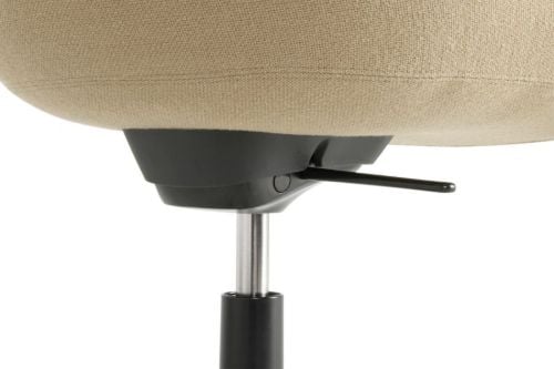 HAY AAC155 Drehstuhl About A Chair SH: 44 cm – Schwarz pulverbeschichtetes Aluminium/Hallingdal