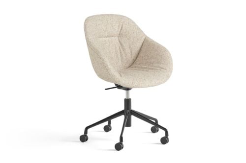 HAY AAC155 About A Chair Soft SH: 44 cm - Black Powder Coated Aluminium / Bolgheri LGG60