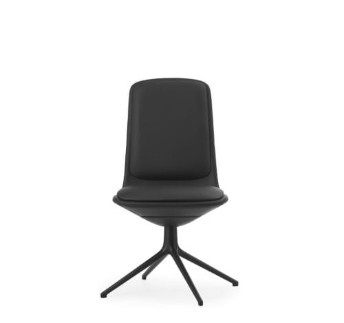 Normann Copenhagen Off Chair Lav m. Pude H: 100,8 cm – Schwarz/Ultra-Leder Schwarz