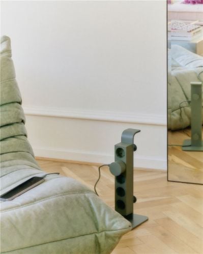 Sockel Power Beam L: 5 m - Moosgrün