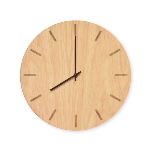 Hemverk Vægur Ø: 28 cm – Light Oak/Black