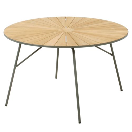 Mandalay Marguerit Havebord Ø: 140 cm - Teak/Olivengrøn