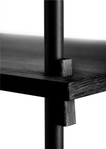 Moebe Regalsystem Schreibtisch hoch 200x85 cm - Schwarz
