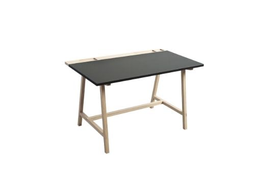 Andersen Furniture D1 Arbejdsbord 70x125 cm - Eg/Antracitgrå m. Sort Kant