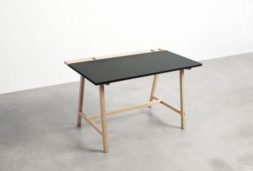 Andersen Furniture D1 Arbeitstisch 70x125 cm – Eiche/Anthrazitgrau mit schwarzer Kante
