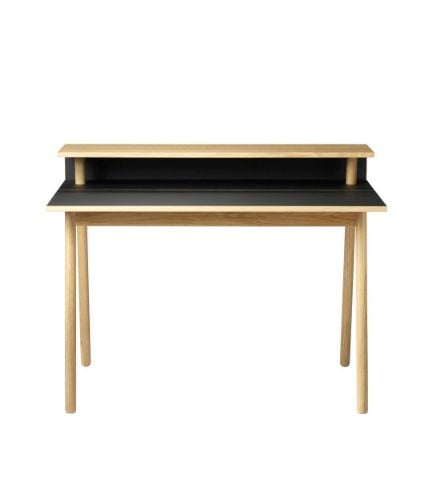 FDB Møbler C68 Nørrebro Skrivebord 118x69,4 cm - Eg/Linoleum Nero