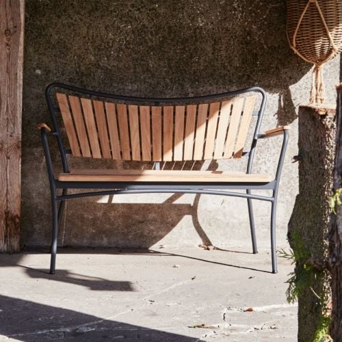 Mandalay Marguerit Gartenbank L: 112 cm - Teak/Anthrazit