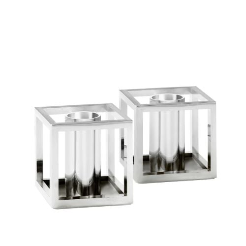 Audo Copenhagen Kubus Micro 3,5x3,5 cm 2 stk - Nickel