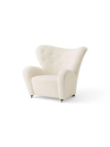 Audo Copenhagen The Tired Man Loungesessel H: 88 cm - Dunkel gebeizte Eiche/Baena 14