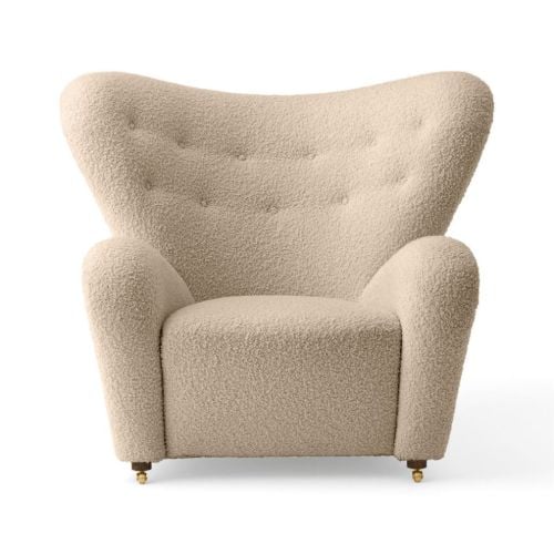 Audo Copenhagen Den Trætte Mand Loungestol H: 88 cm - Dark Stained Oak/Baena 15