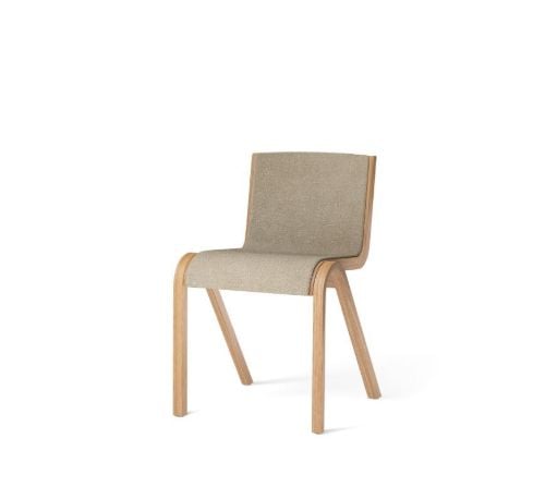 Audo Copenhagen Ready Dining Chair vorne gepolstert SH: 48 cm – Natureiche/Bouclé 02