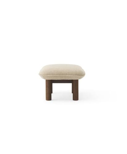 Audo Copenhagen Brasilia Ottoman H: 40 cm – Dunkel gebeizte Eiche/Schnalle