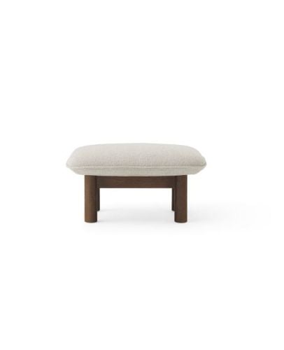 Audo Copenhagen Brasilia Ottoman H: 40 cm - Dark Stained Oak/Moss 0011