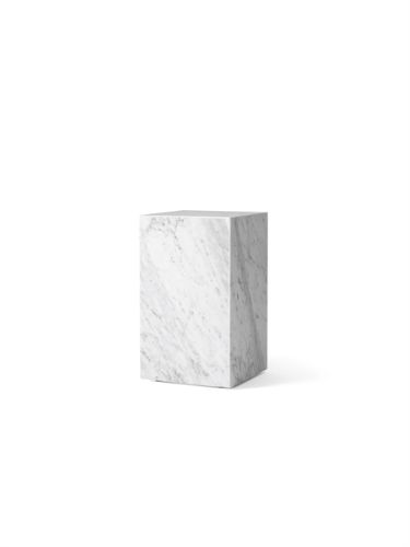 Audo Copenhagen Plinth Tall H: 51 cm - White Carrara Marble