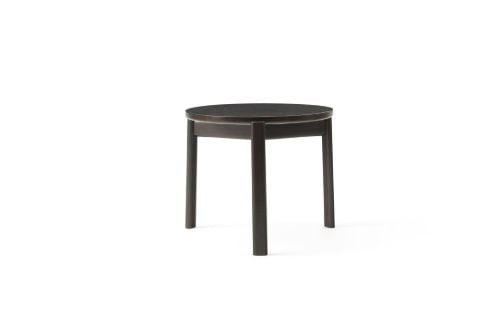 Audo Copenhagen Passage Lounge Table Ø: 50 cm - Dark Lacquered Oak