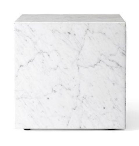 Audo Copenhagen Plinth Cubic H: 40 cm - White Carrara Marble