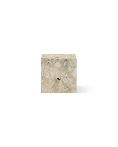 Audo Copenhagen Sockel kubisch H: 40 cm – Sand Kunis Breccia