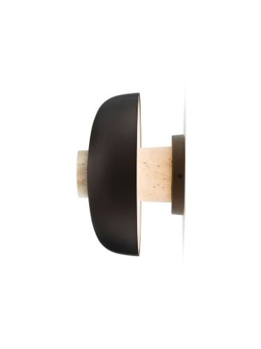 Audo Copenhagen Reverse Wandleuchte Ø: 24,3 cm - Beige/Bronziertes Messing