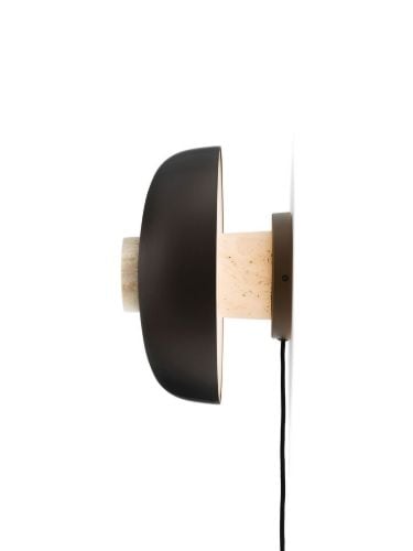 Audo Copenhagen Reverse Wandleuchte Ø: 24,3 cm - Beige/Bronziertes Messing