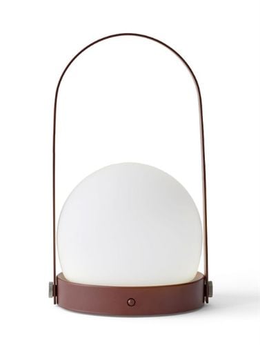 Audo Copenhagen Carrie LED-Lampe tragbar Ø: 13,5 cm – gebranntes Rot