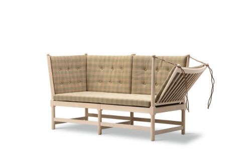 Fredericia Furniture 1789 2-Personen-Lattenrostsofa Rechts L: 160 cm - Seifenbehandelte Buche/Steelcut Beat 335