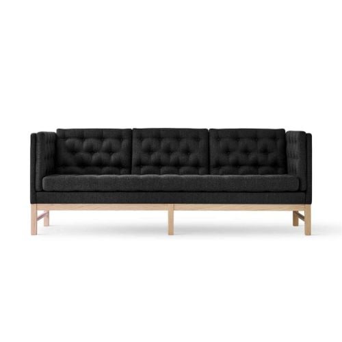 Fredericia Furniture Erik Jørgensen EJ 315-3 3 Pers. Sofa L: 210 cm - Mood 2104 Sort/Sæbebehandlet Eg