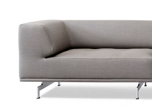 Fredericia Furniture 450 Delphi Sofa mit Chaiselongue L: 325 cm – Steelcut Trio 2/Aluminium