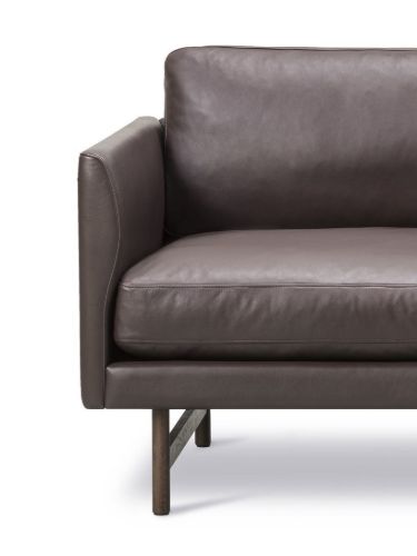 Fredericia Furniture 5623 Calmo 3 Pers. Sofa L: 250 cm – Max. 96 Braunes Leder/Räuchereiche