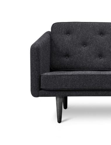 Fredericia Furniture 2002 Nr. 1 2 Pers. Sofa L: 143 cm – Hallingdal 180/Schwarz lackierte Eiche