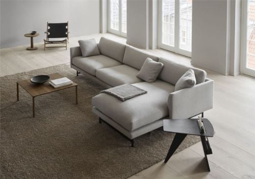 Fredericia Furniture 5625 Calmo 3 Pers. Sofa mit Chaiselongue 80 L: 250 cm – Sunniva 717/lackierte Eiche