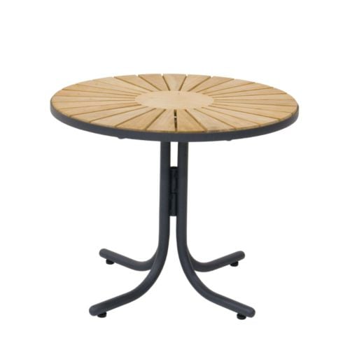 Mandalay Marguerit Loungebord Ø: 50 cm - Teak/Antracit