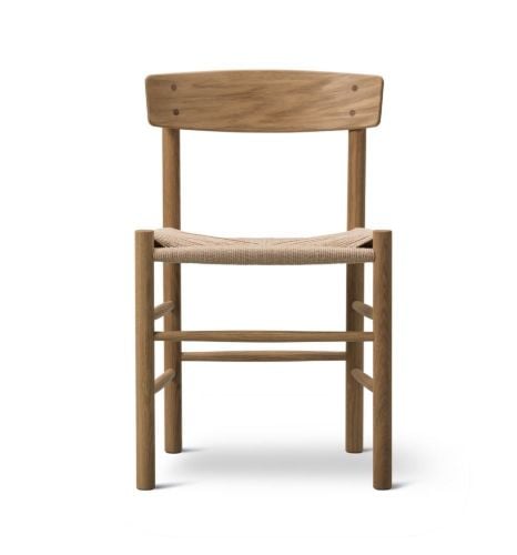 Fredericia Furniture 3239 J39 Mogensen Spisebordsstol SH: 46,5 cm - Olieret Eg/Natur Flet